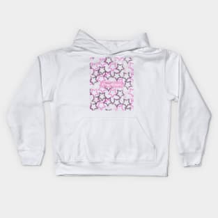 A Sea Of Stars. Digital Abstract Pattern in Pink Kids Hoodie